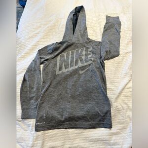 Nike Heather Gray Hoodie with Dri-FIT